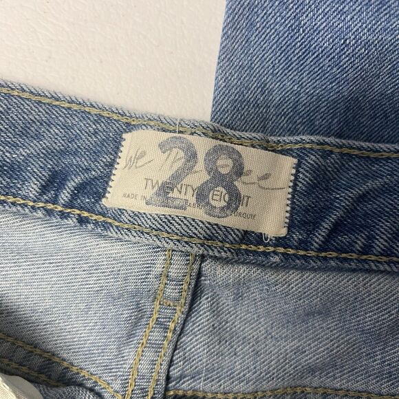 Free People We The Free Stovepipe High Rise Jean Out West Crop Distressed Sz 28 - Picture 7 of 16